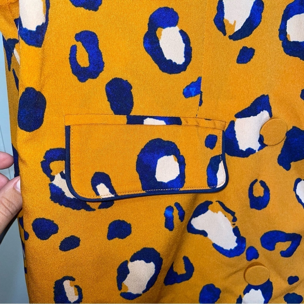 3.1 Phillip Lim x Target Cheetah Gold & Navy Blazer Small - Picture 5 of 7